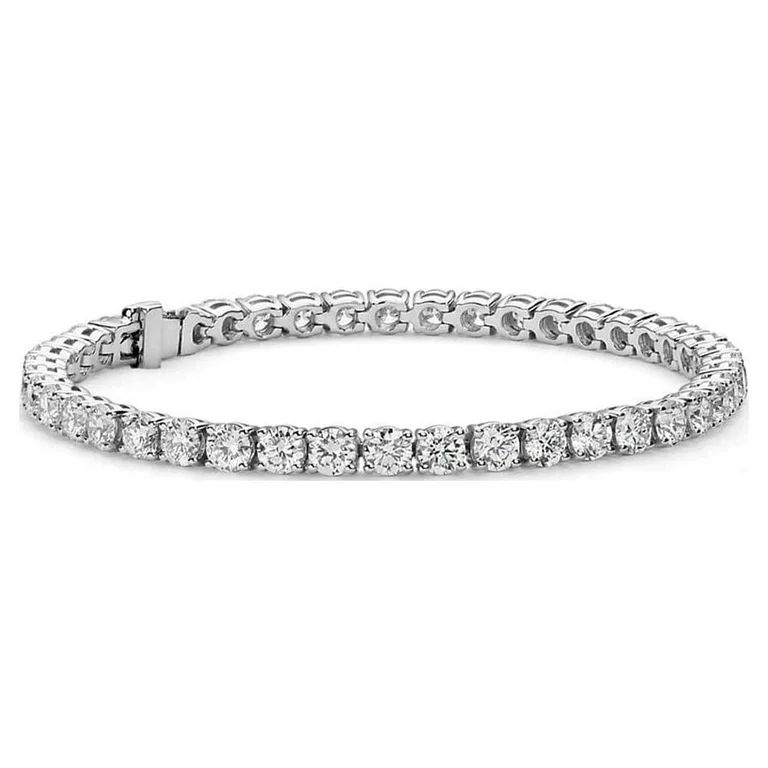 Cate & Chloe Olivia 18k White Gold Plated Silver Tennis Bracelet | Women's Bracelet with Cubic Zi... | Walmart (US)