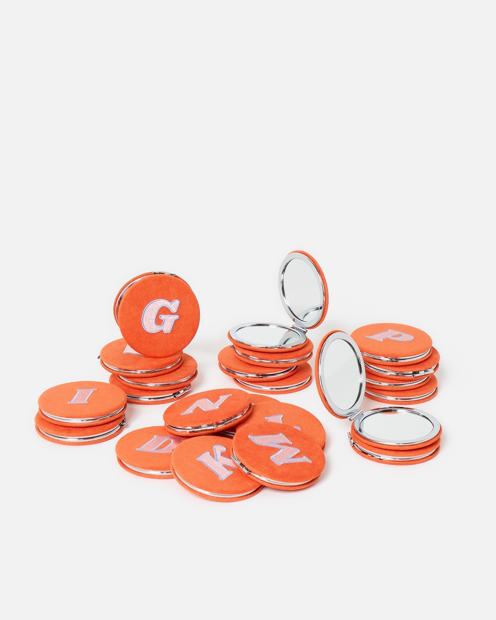 Ola Alphabet Initial Embroidered Compact Mirror D | Oliver Bonas (Global)