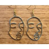 Abstract face earrings | Etsy (US)