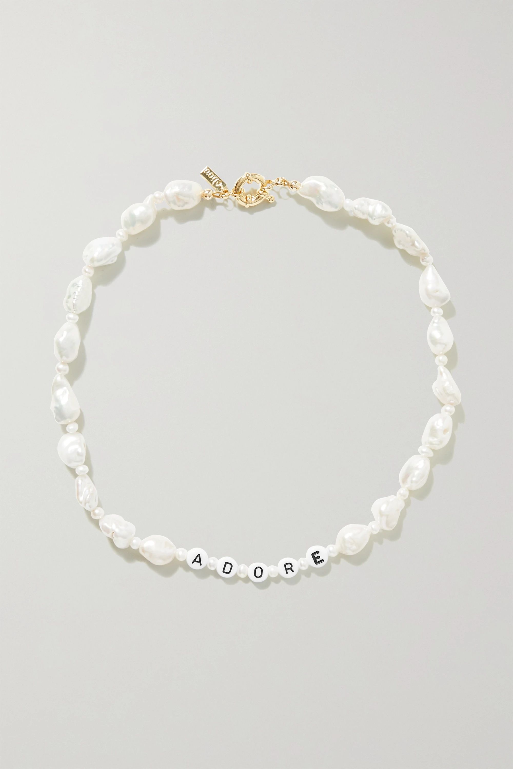 All The Feels gold-plated, pearl and bead necklace | NET-A-PORTER (US)