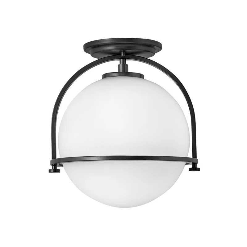 Mccormick Glass Semi Flush Mount | Wayfair North America