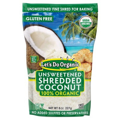 Let's Do Organic 100% Organic Shredded Coconut Unsweetened - 8oz | Target