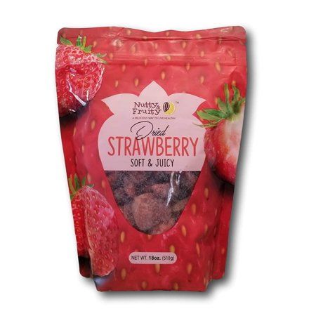 Nutty & Fruity Dried Strawberry- Soft and Juicy - PACK OF 2 | Walmart (US)