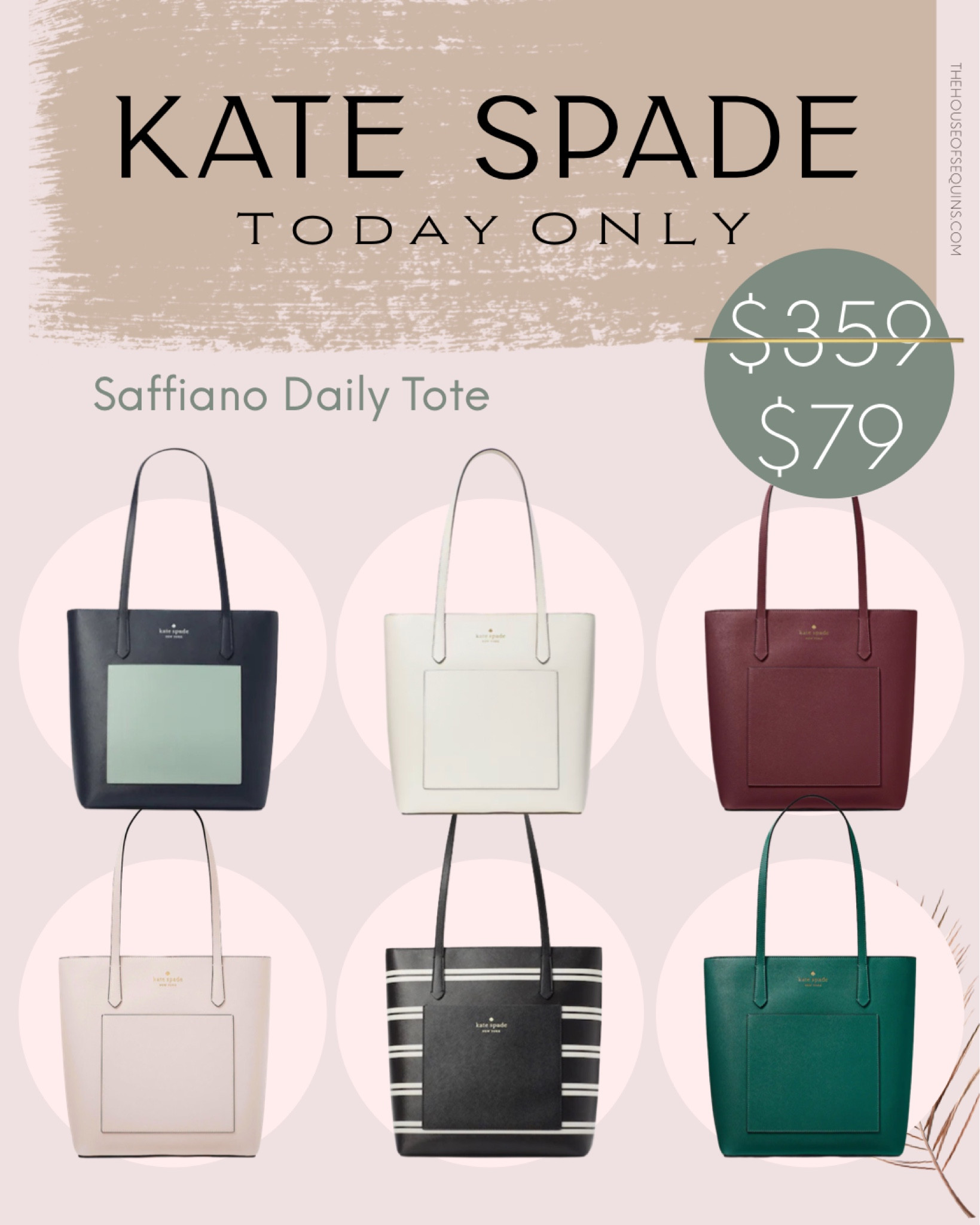 Kate Spade Daily Saffiano Tote Black