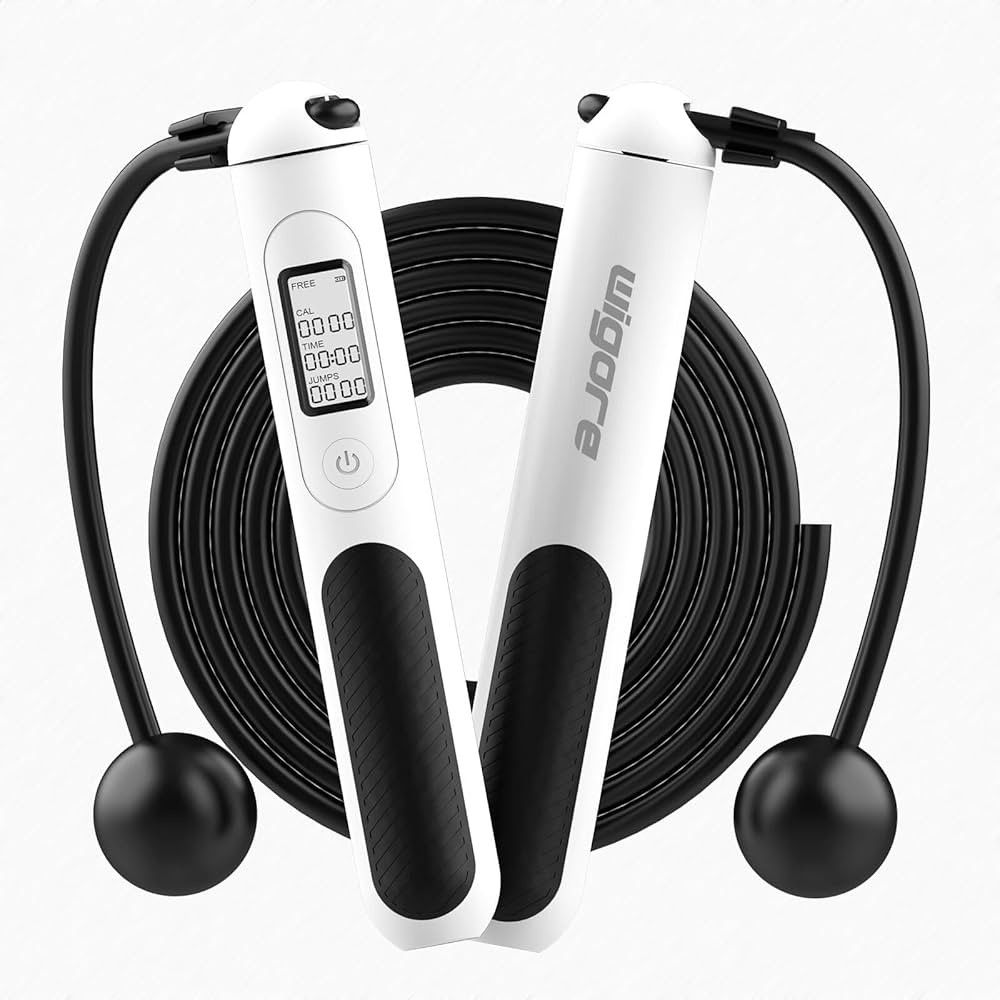 Jump Rope,Ropeless jump ropes weighted with counter for fitness,Home, Indoor or Outdoor exercise ... | Amazon (US)