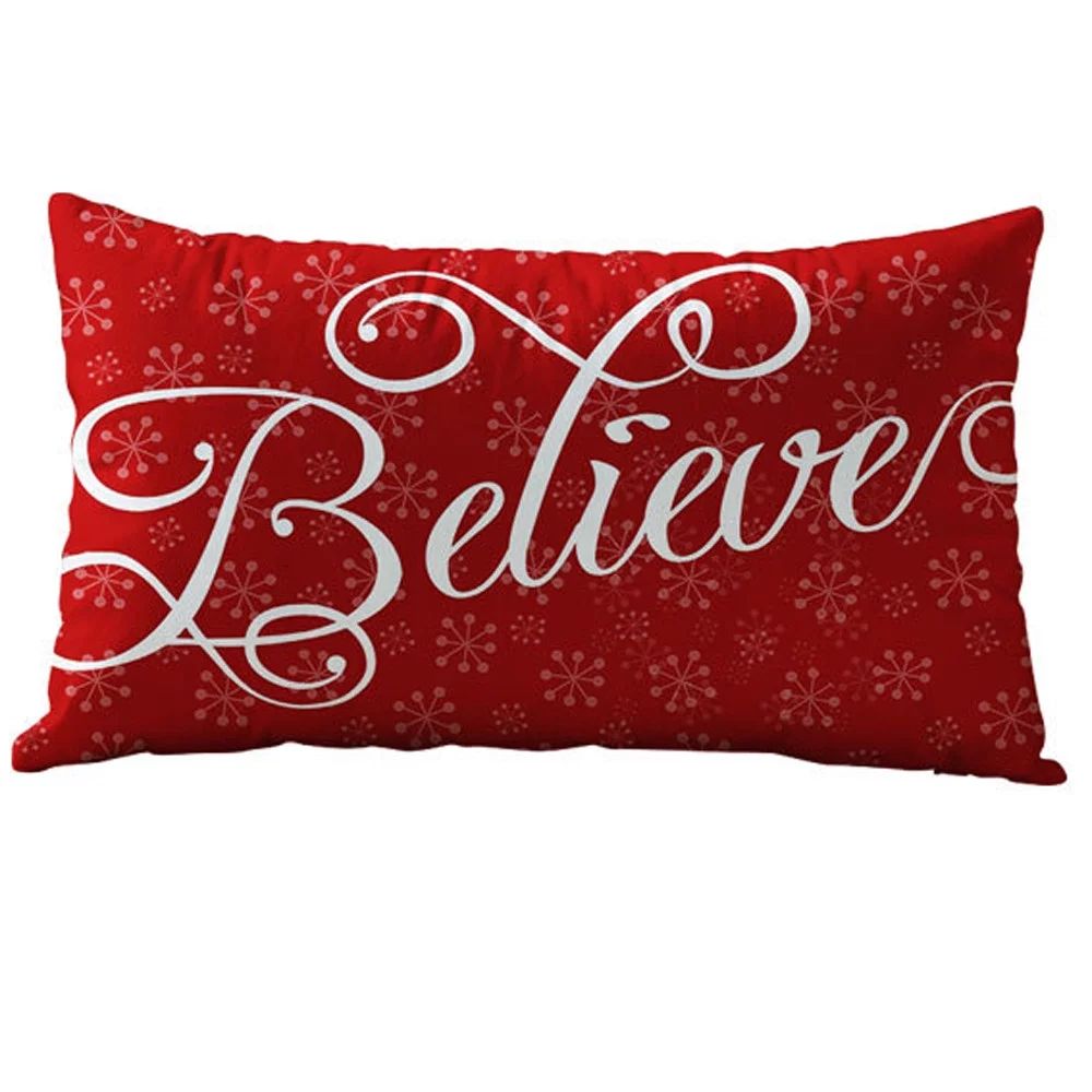 Mosunx Christmas Rectangle Cotton Linter Pillow Cases Cushion Covers | Walmart (US)