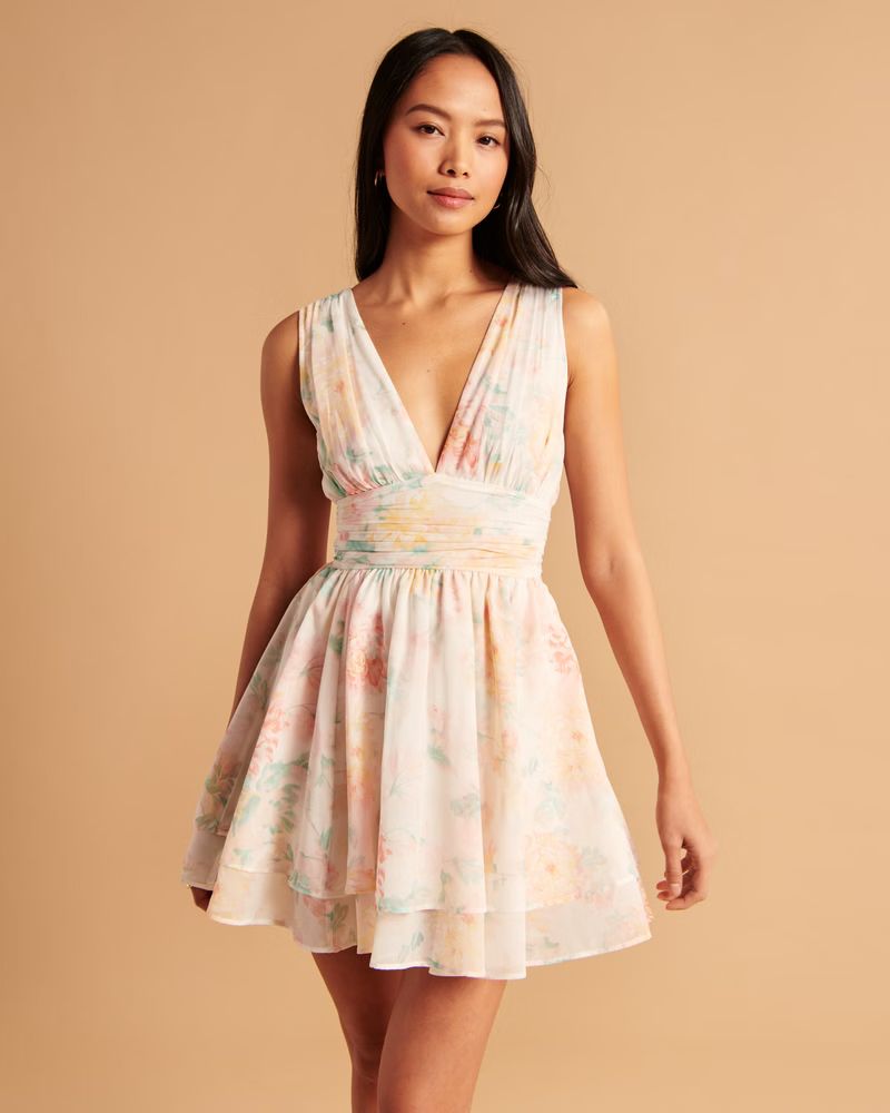 Flirty Drama Mini Dress | Abercrombie & Fitch (US)