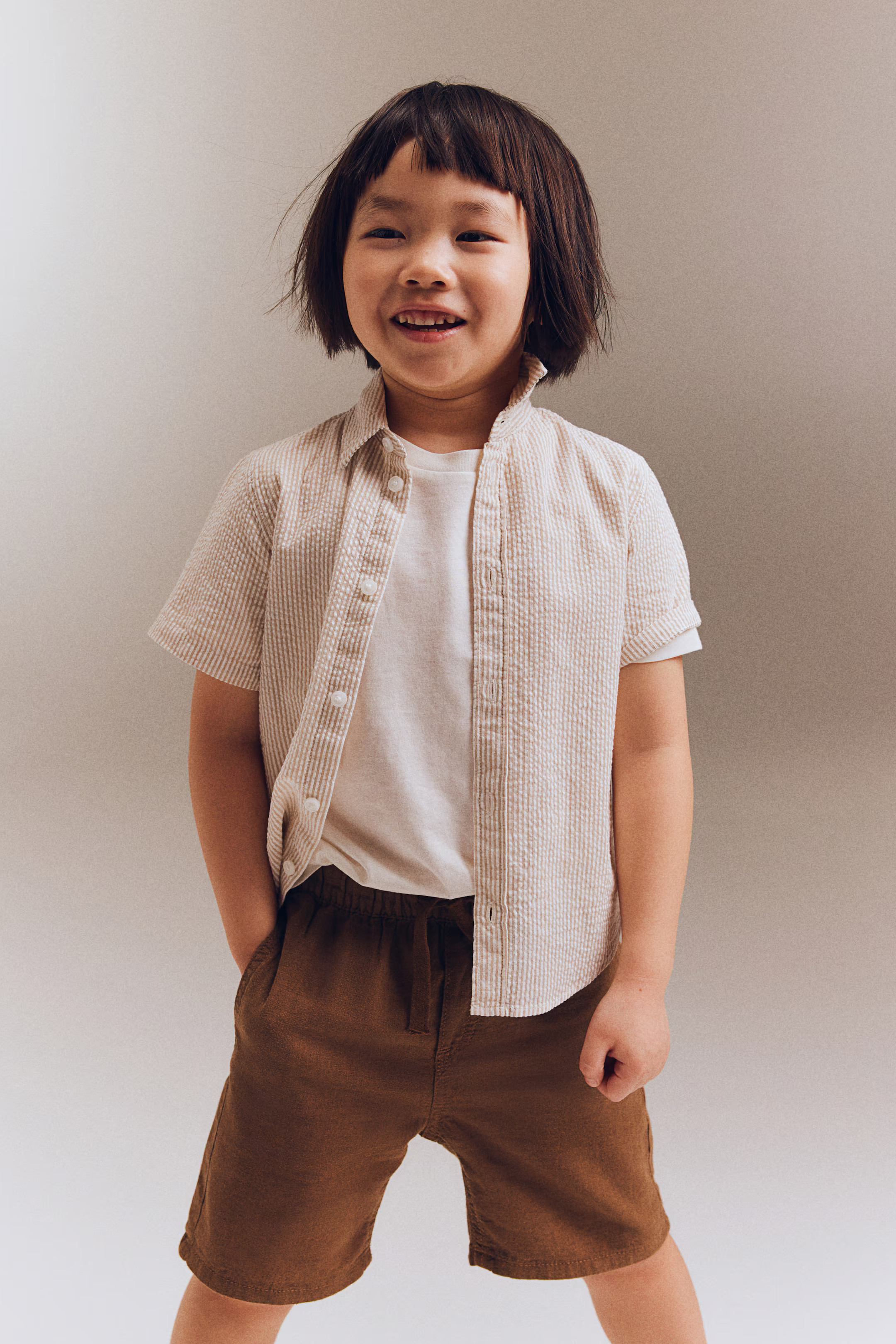 2-pack Linen-blend Shorts | H&M (US + CA)