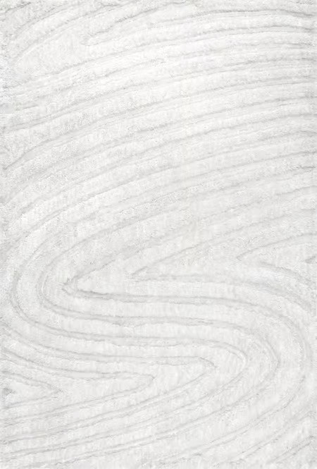 Off White Waves Shag Area Rug | Rugs USA