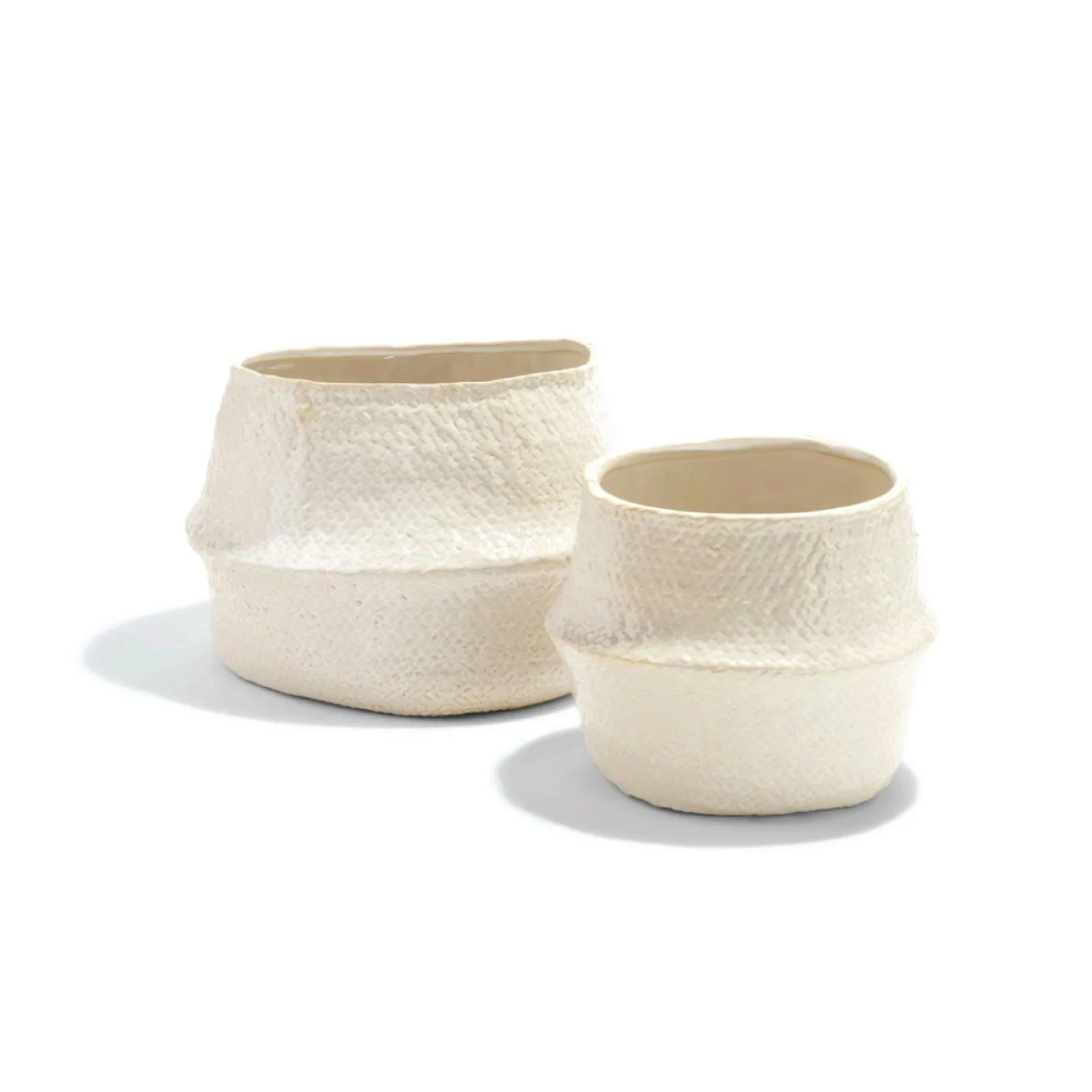 Woven White Pot Stoneware Set | Brooke & Lou | Brooke and Lou