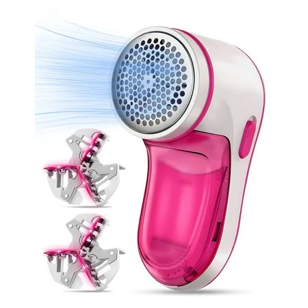 Fixdono Fabric Shaver Lint Remover Rechargeable Electric Portable Sweater Defuzzer with 2 Spare Blades Rose Red | Walmart (US)