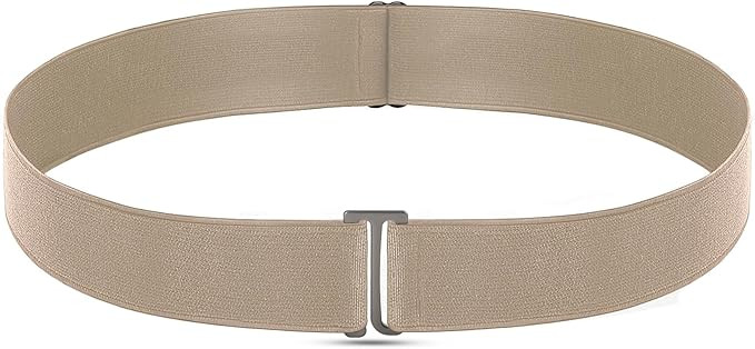 Womens No Show Stretch Belt Adjustable Elastic Belts Flat Buckle Belt for Pants Dresses Skirts an... | Amazon (US)