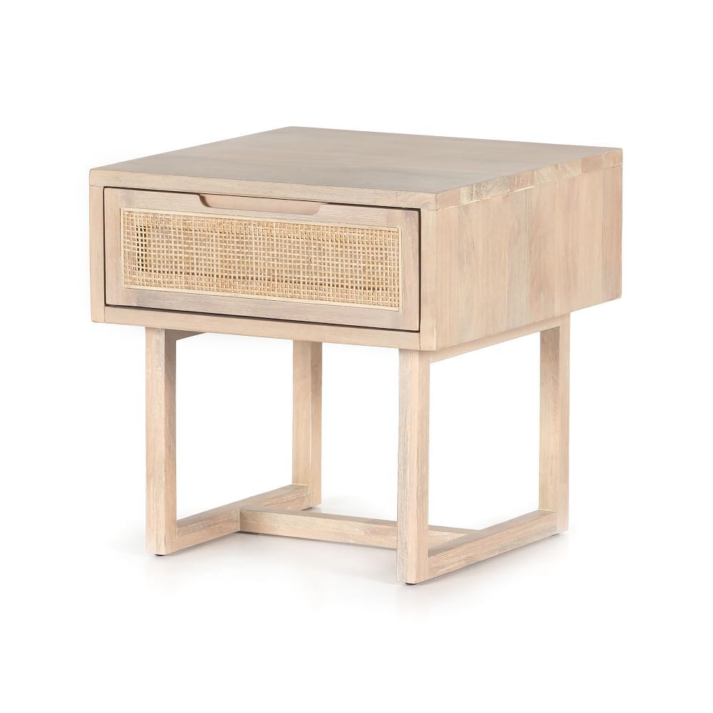 Yvette Side Table (20&quot;), Whitewash | West Elm (US)