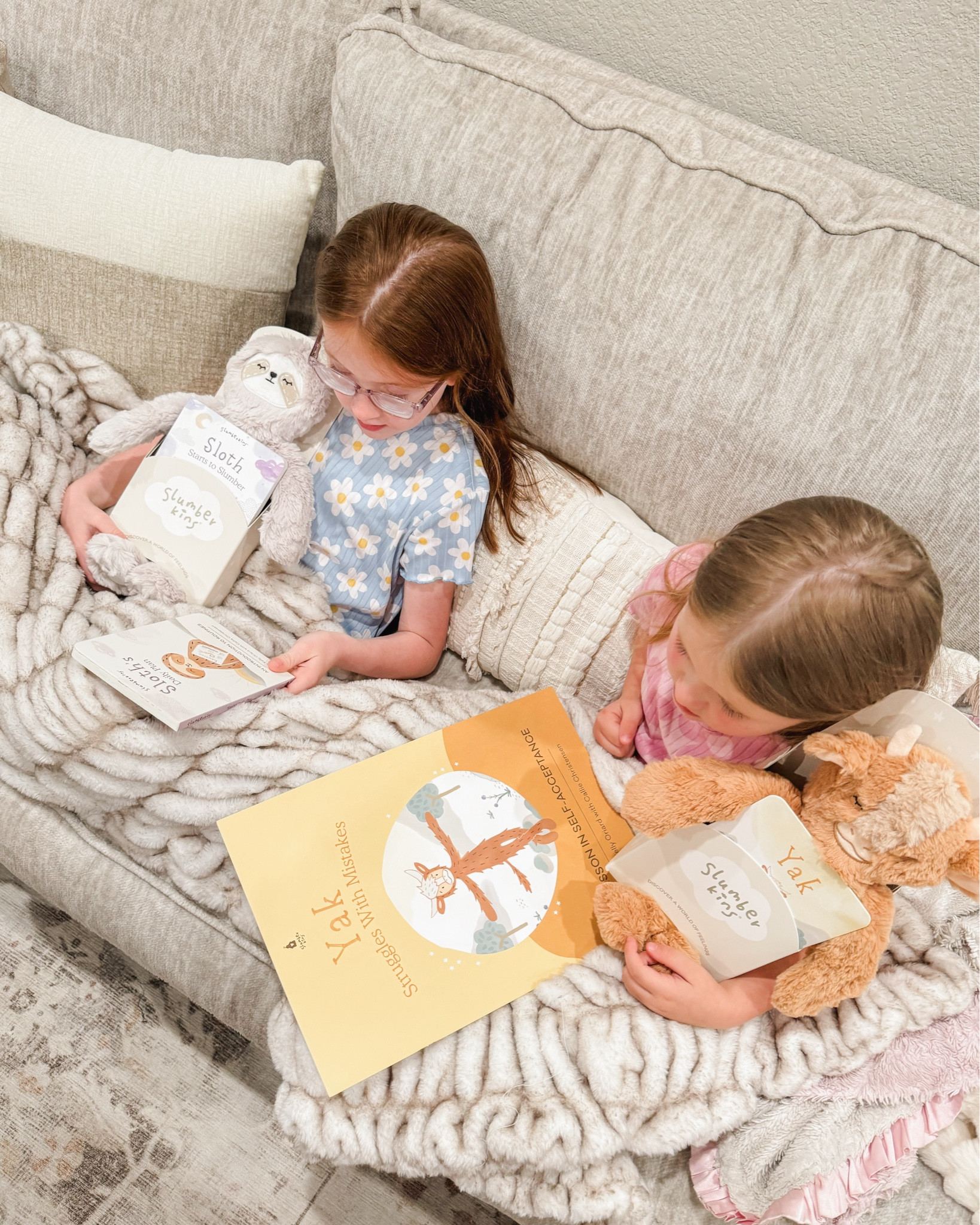 Evening routines with our newest members of the family..Slumberkins Sloth & Yak! Can’t forget our routines chart for AM and PM with removable velcro!🦥🐂 

#LTKKids #LTKFamily #LTKGiftGuide