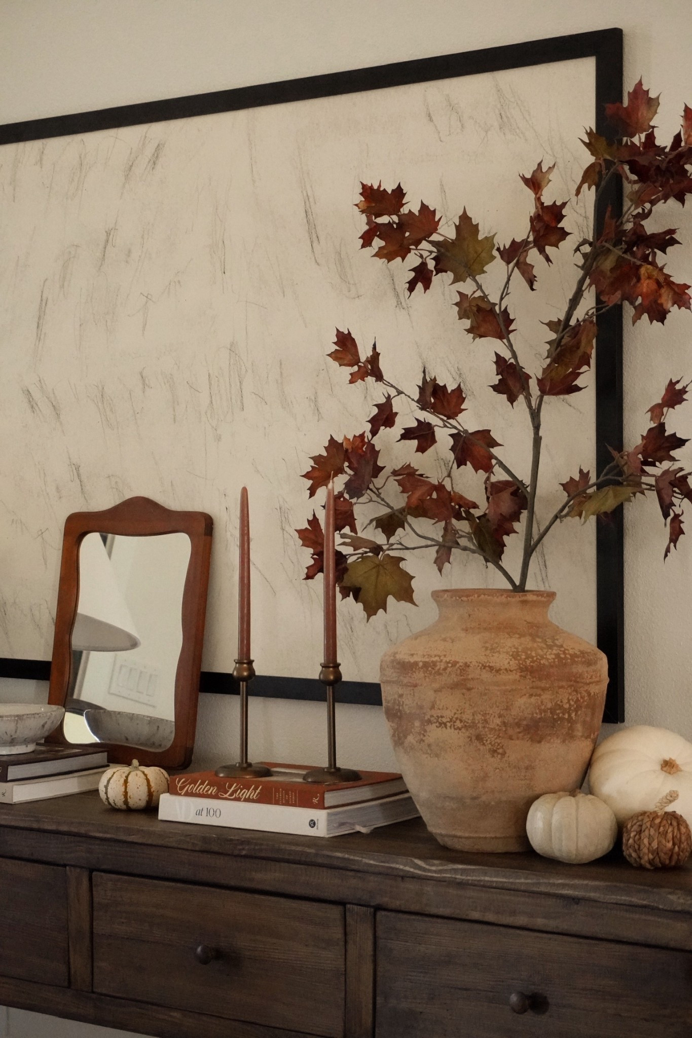 fall entryway styling! 

console table styling, entryway styling, entry table styling, fall home finds, fall home decor, fall finds, wood console table, etsy furniture, dark wood entry table 

#LTKHome #LTKSeasonal #LTKStyleTip