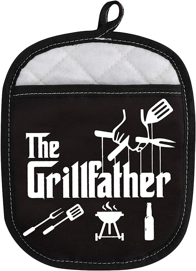 Amazon.com: Grill Master BBQ Lover Gift The Grillfather Funny Potholder for Dad Grandpa (The Gril... | Amazon (US)