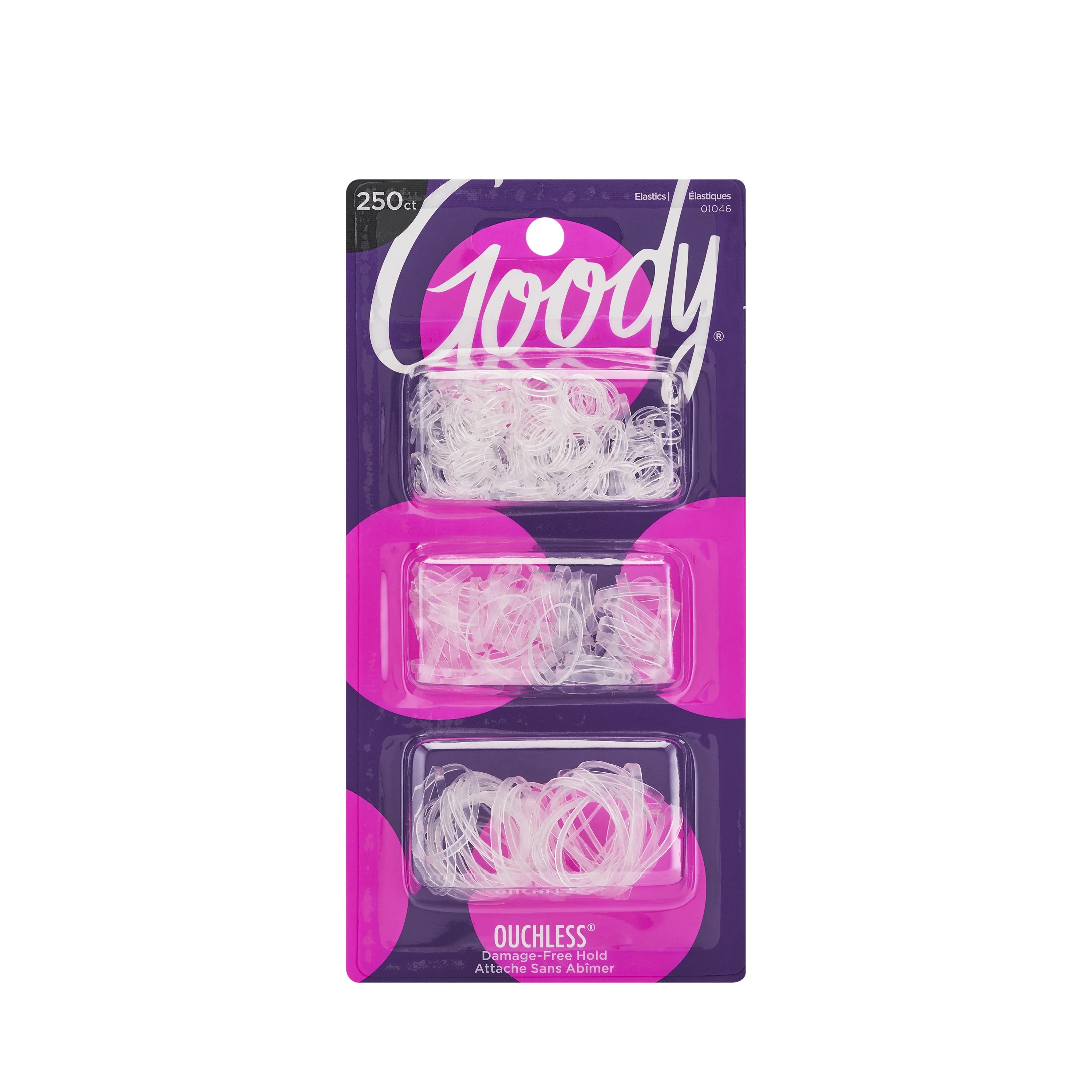 Goody Ouchless?? Clear Hair Ties, No Metal Gentle Hair Elastic Polybands, 250 Ct | Walmart (US)
