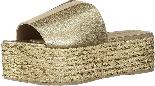 KAANAS Women's Sitges Espadrille Woven Straw Platform Wedge Opentoe Slide Sandal Shoe Heeled | Amazon (US)