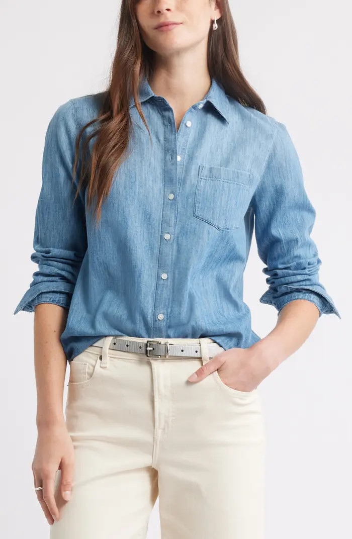 Chambray Button-Up Shirt | Nordstrom