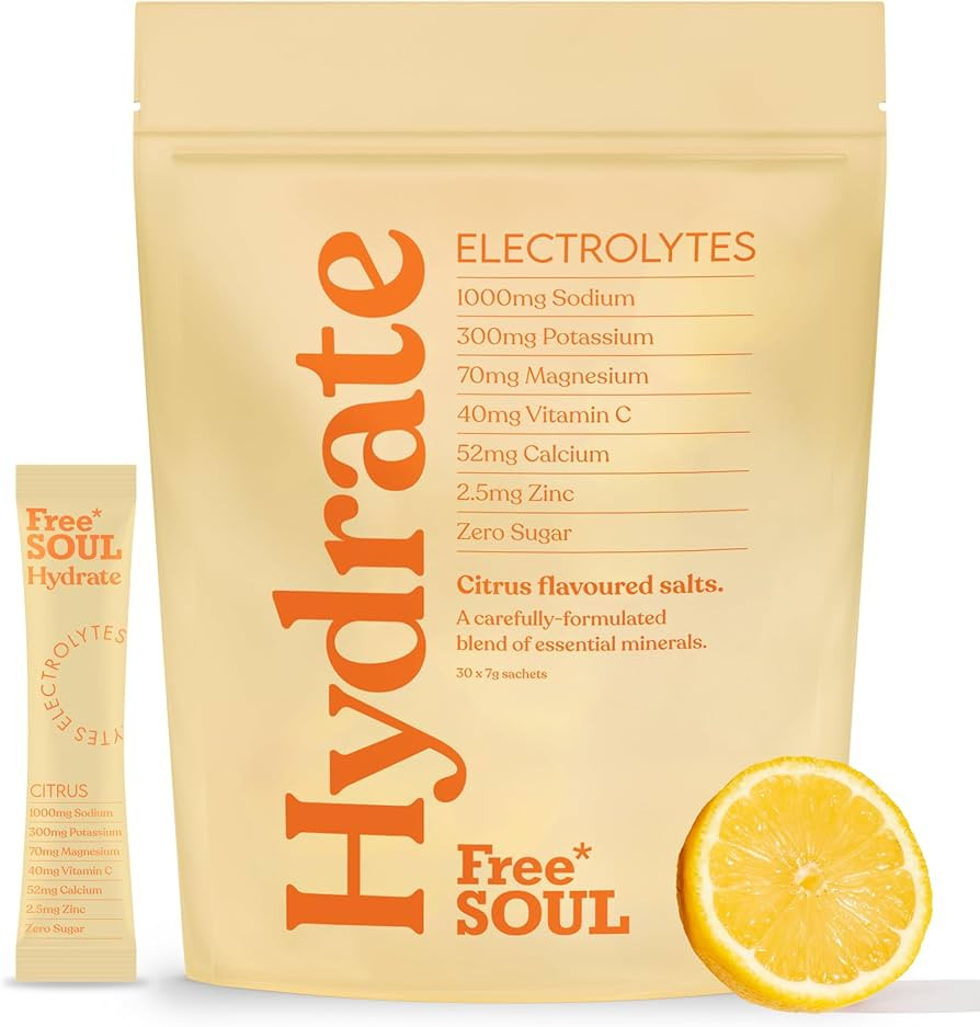 Free Soul Hydrate | Electrolyte Hydration Sachets | Zero Sugar | 30 Sachets | Advanced Electrolyt... | Amazon (UK)
