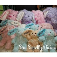 Personalized Easter Bunny, Embroidered Kid Name Bunny, Embroidered Gift, Monogrammed Spring | Etsy (US)