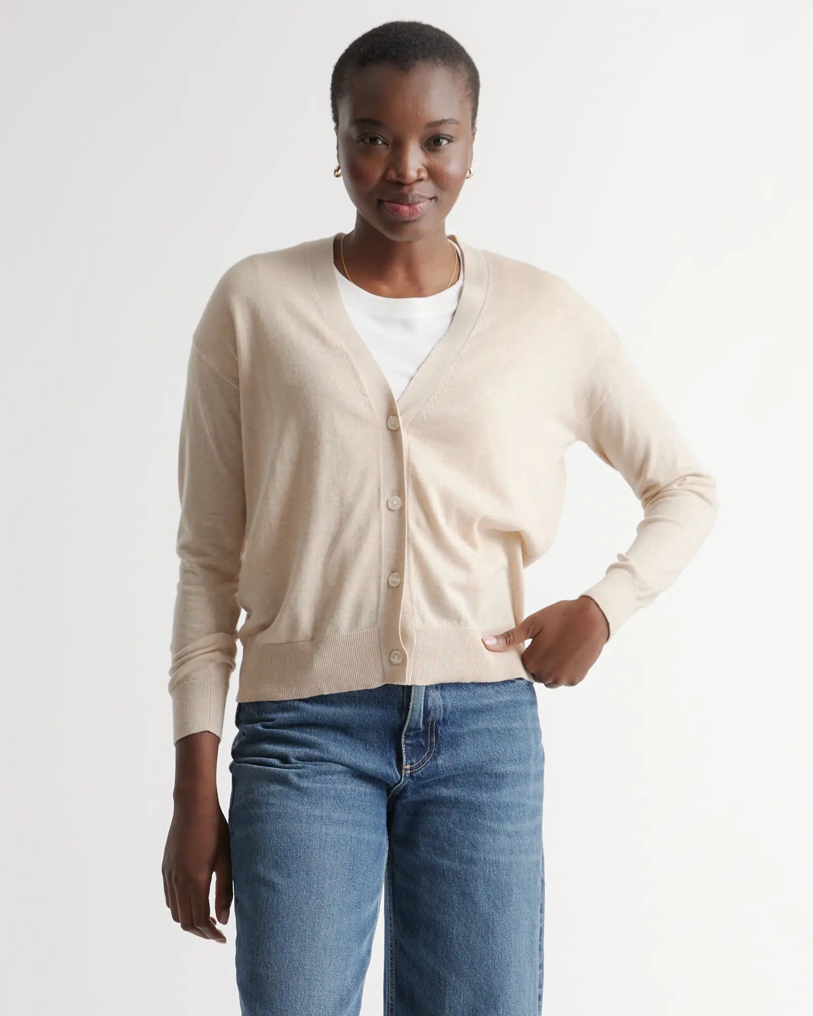 Lightweight Cotton Cashmere Cardigan | Quince