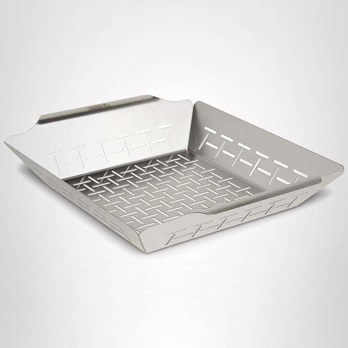 Weber Deluxe Grilling Basket – Stainless Steel Grill Basket for Vegetables, Seafood & Small Foo... | Amazon (US)