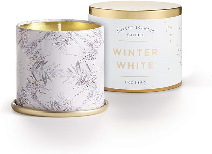 Illume Noble Holiday Collection Winter White Demi Vanity Tin, 3 oz Candle | Amazon (US)