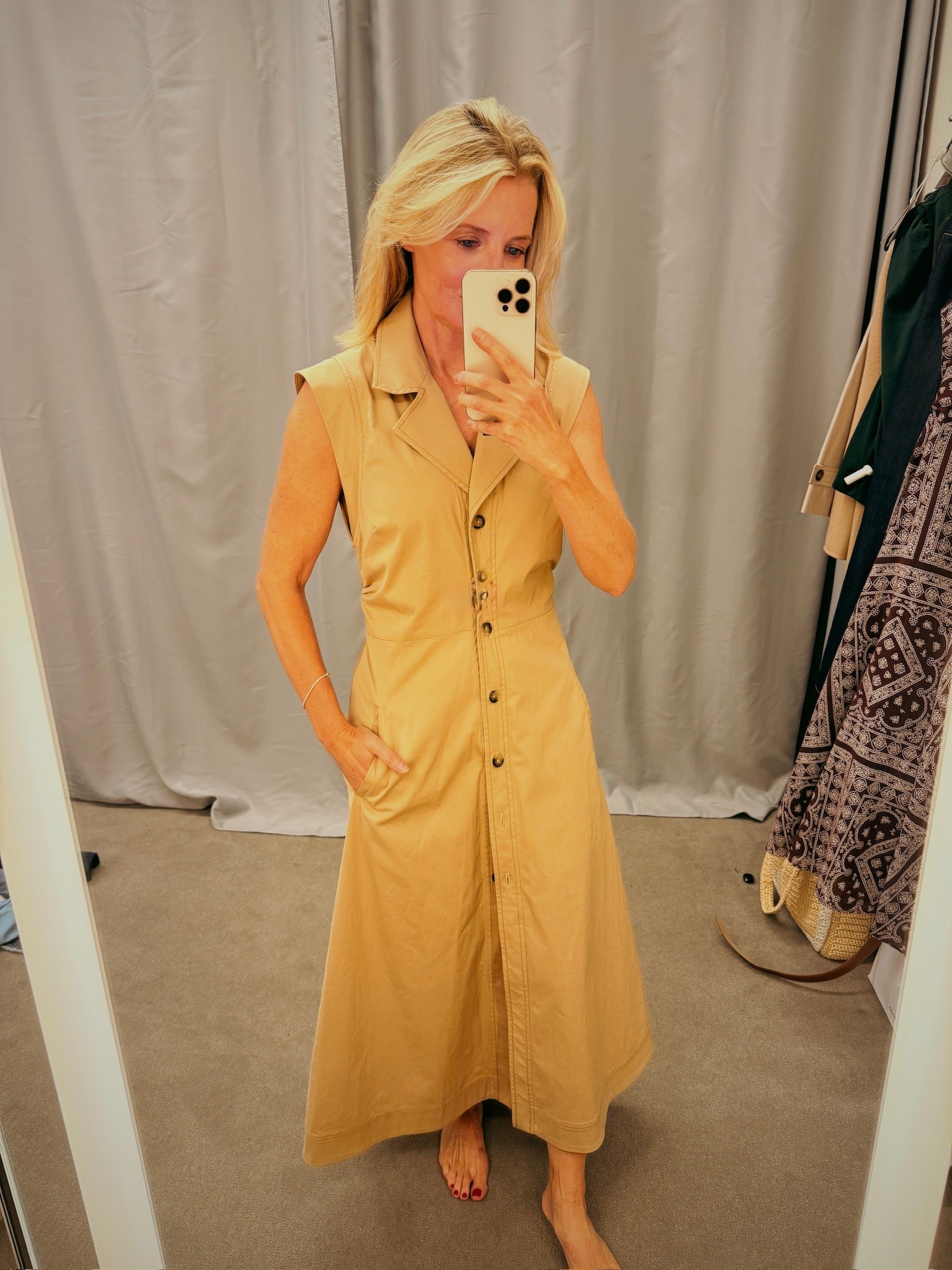 Gorgeous linen blend shirt dress