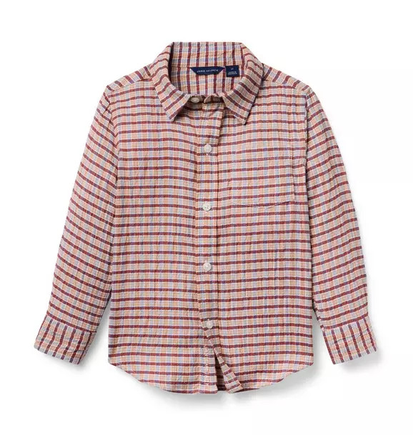 Plaid Seersucker Twill Shirt | Janie and Jack