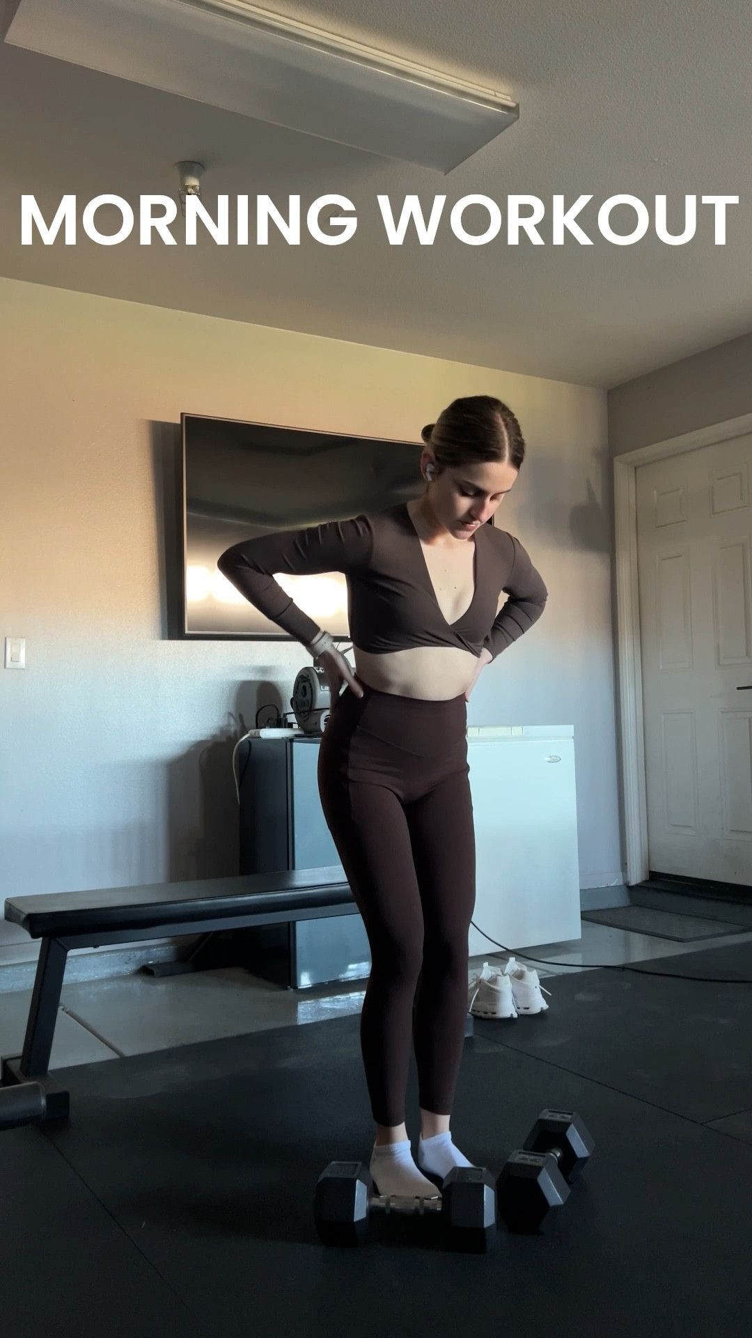 today’s workout outfit! 🤎
long sleeve - size small 
leggings - size small 
shoes - size 7

#LTKfitnessgoals #LTKActive #LTKootd