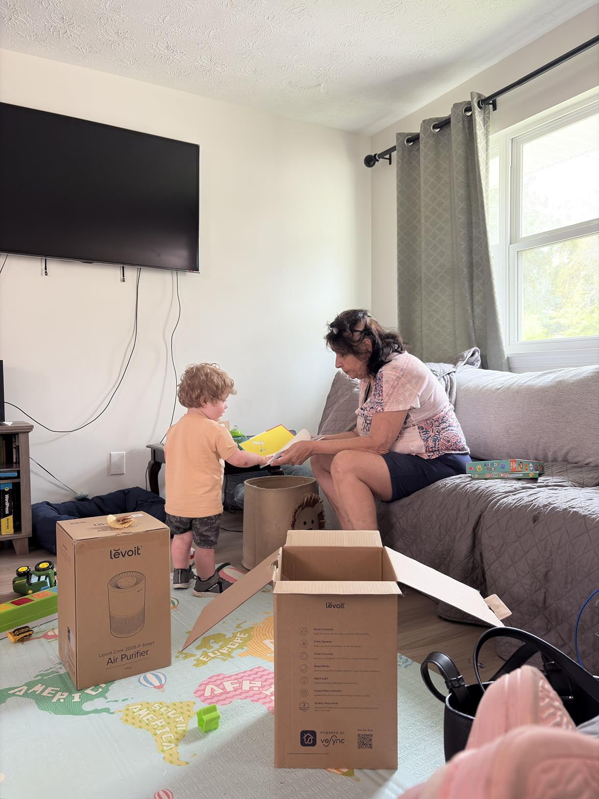 LEVOIT Air Purifier for Home Bedroom, Smart WiFi Alexa Control, AHAM VERIFIDE, 3-in-1 Filter with... | Amazon (US)