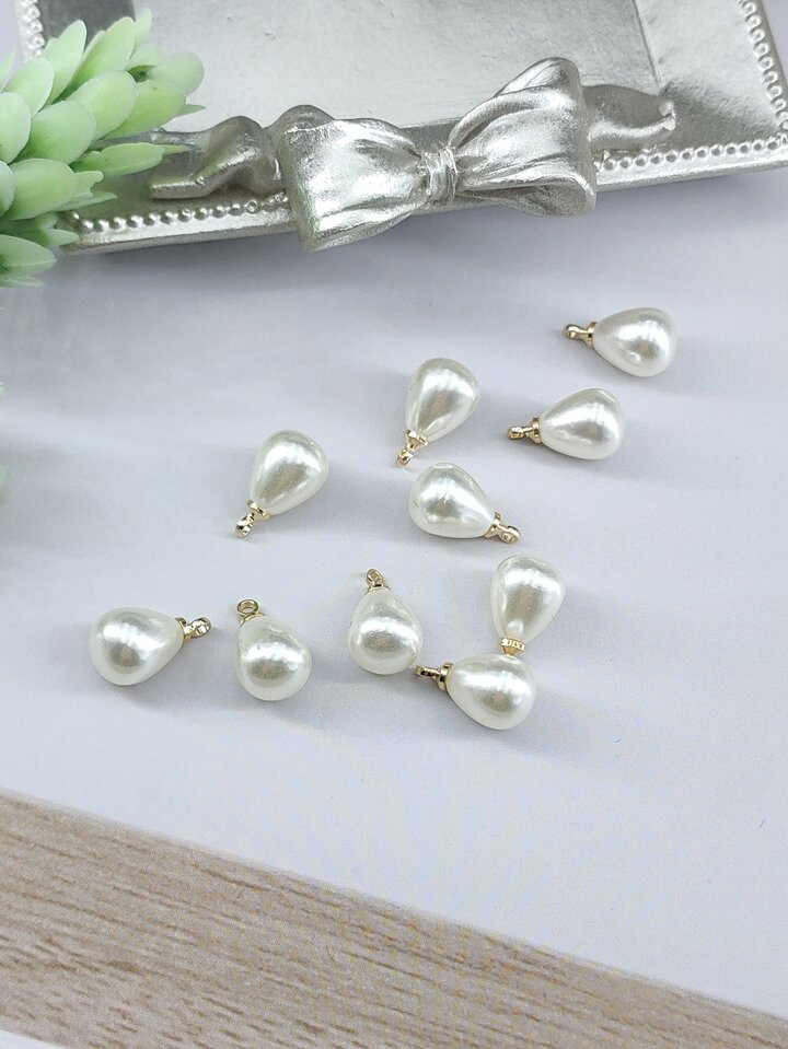 10pcs Teardrop Shape Plastic Faux Pearl Jewelry Earrings Making Accessories | SHEIN USA | SHEIN