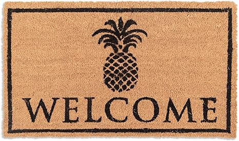 Avera Products | Classic Pineapple Welcome Mat, Natural Coir Fiber Doormat, Anti-Slip PVC or Late... | Amazon (US)