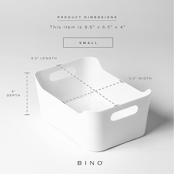 BINO | Plastic Storage Bins, Large - 2 Pack, White | THE SOHO COLLECTION | Pantry Organizers and ... | Amazon (US)