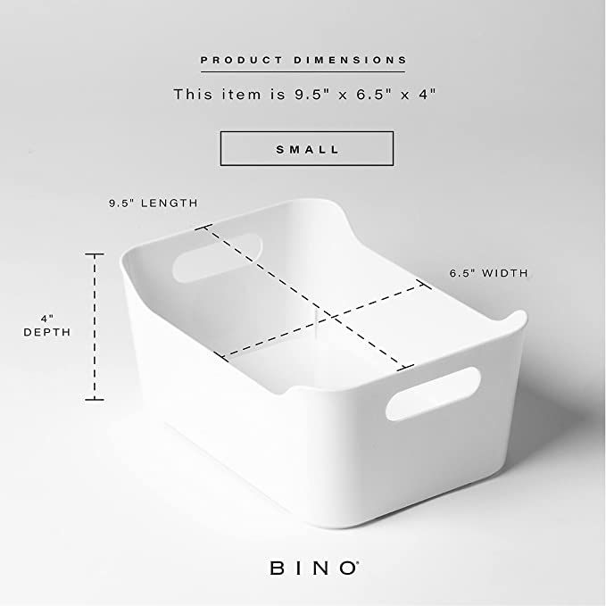 BINO Plastic Storage Bins, Large THE SOHO COLLECTION, Multi-Use Organizer Bins, Built-In Handle, ... | Amazon (US)