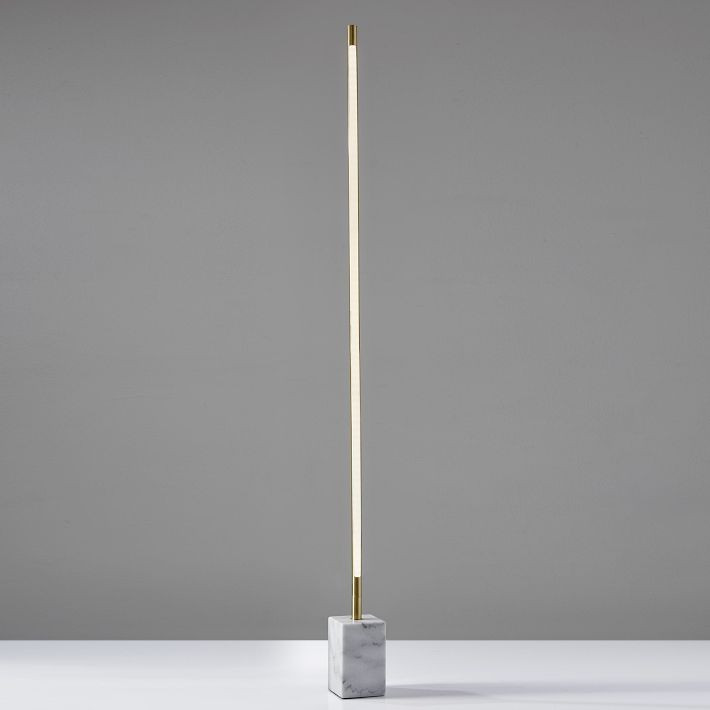 Modern LED Marble Floor Lamp (65") | West Elm (US)