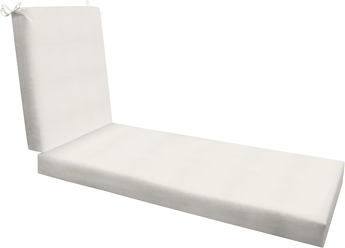 Honeycomb Outdoor Chaise, 22.5" W x 70" L, Textured Solid Bone Patio Cushion | Amazon (US)