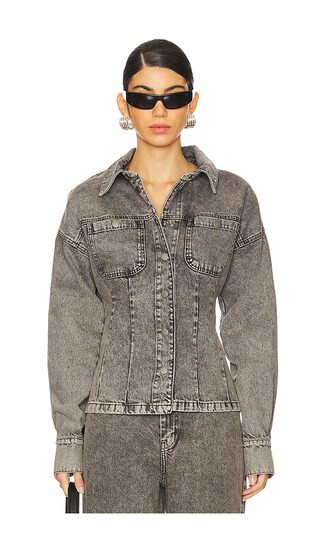 Brenda Shirt in Grey Brown Wash | Revolve Clothing (Global)