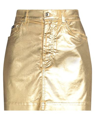 Dolce & gabbana Woman Mini skirt Gold Size 2 Cotton, Elastane | YOOX (US)