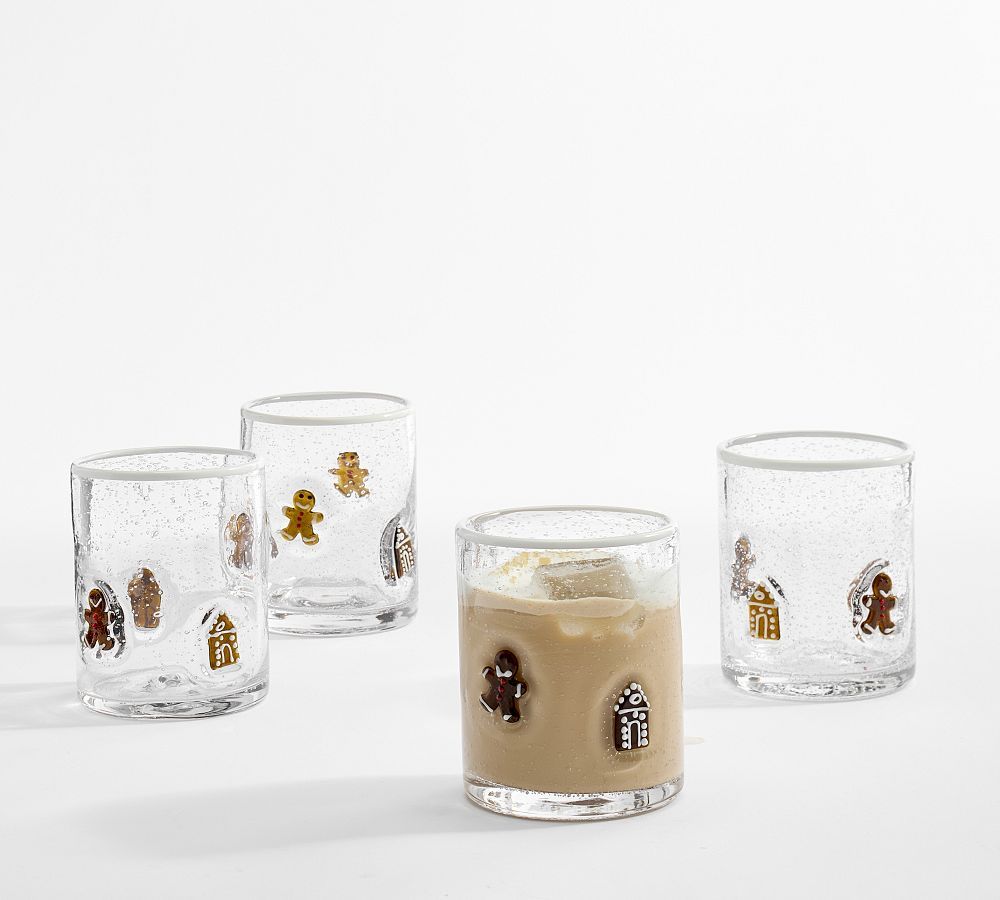 Gingerbread Icon Drinking Glasses | Pottery Barn (US)