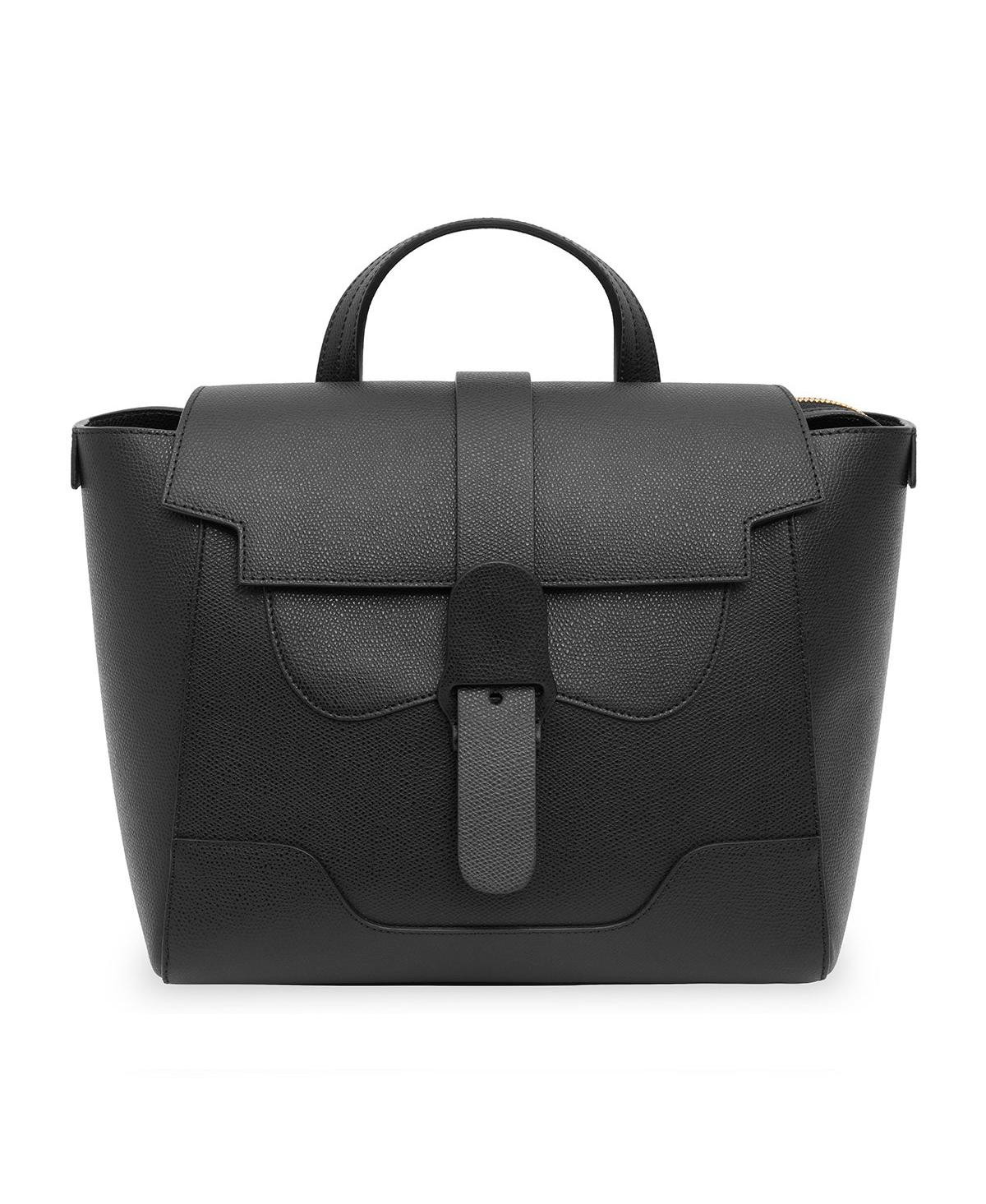 Senreve Midi Maestra - Pebbled Leather - Adult Womens Convertible Handbag & Backpack For 11" Laptop - Noir | Macy's