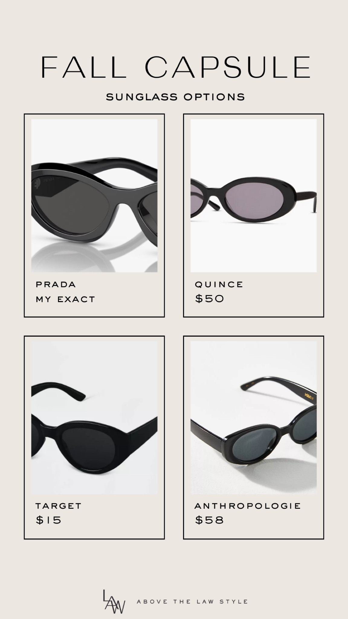Fall Capsule: Sunglasses

#LTKFindsUnder50 #LTKStyleTip #LTKFindsUnder100