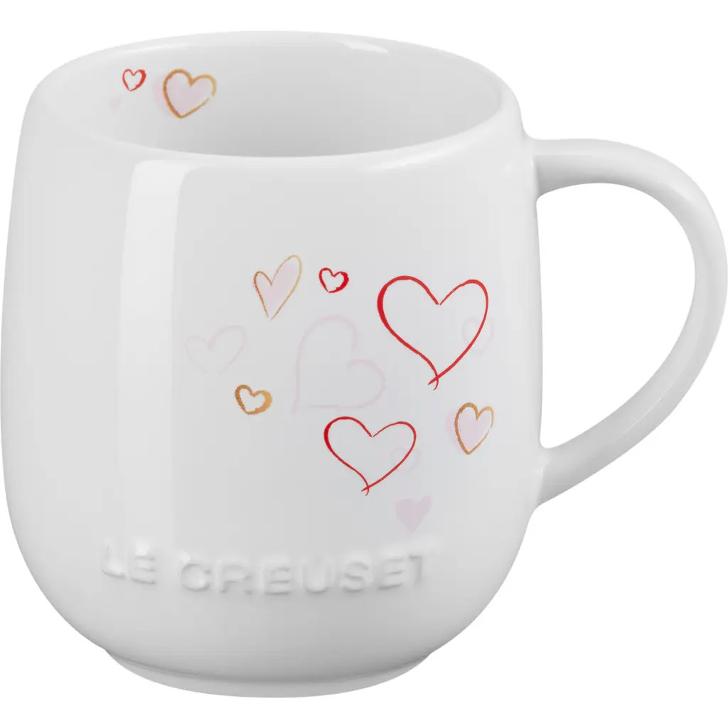 Le Creuset Mon Couer 13-Ounce Siganture Stoneware Mug in White at Nordstrom | Nordstrom