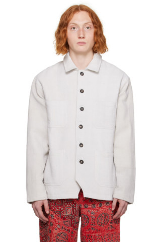 Off-White Embroidered Chore Jacket | SSENSE