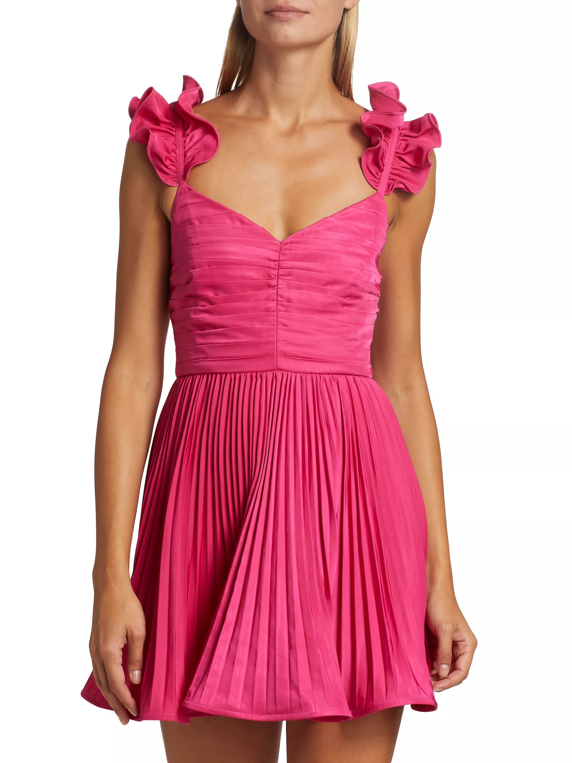 Kitty Ruffled-Strap Minidress | Saks Fifth Avenue