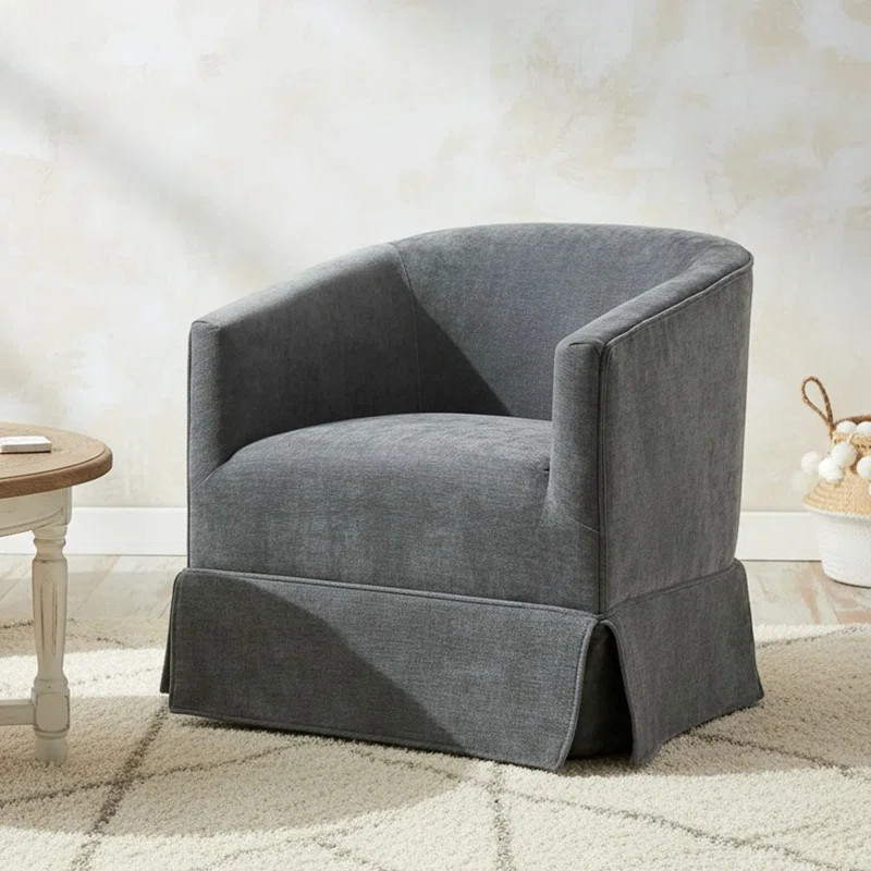 Upholstered Swivel Barrel Chair | Wayfair North America