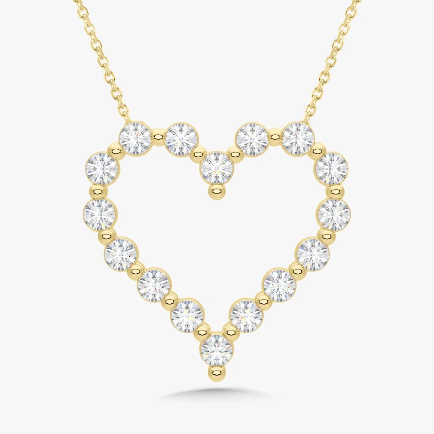 Little Posie Charlie Cloud® Floating Diamond Heart Necklace 0.56 ctw | RW Fine Jewelry
