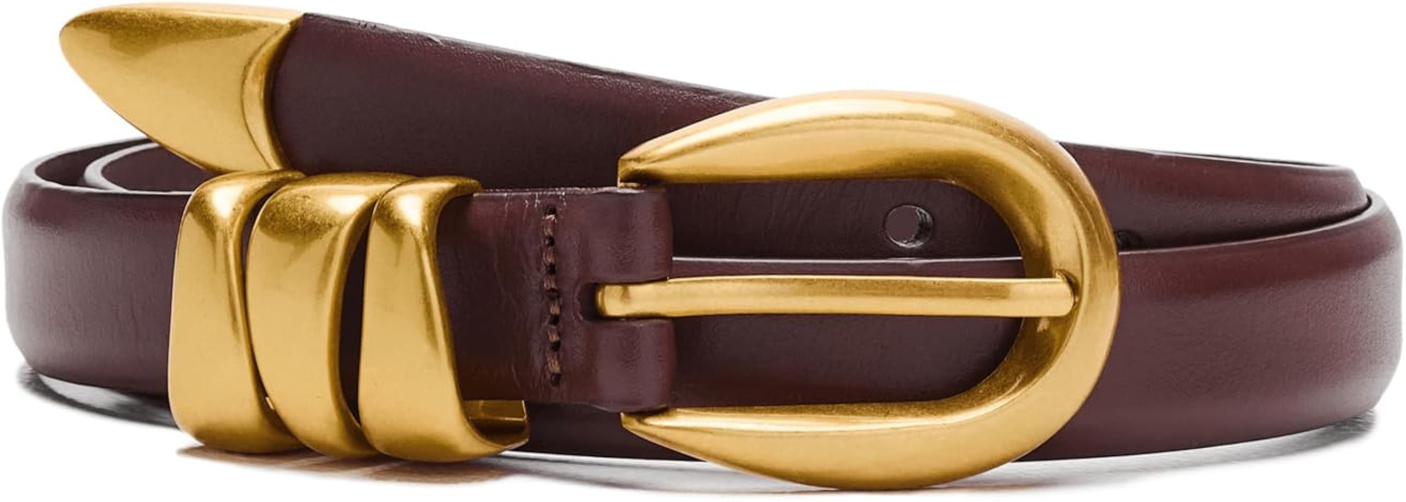 Madewell Women's Chunky Metal Leather Belt | Amazon (US)
