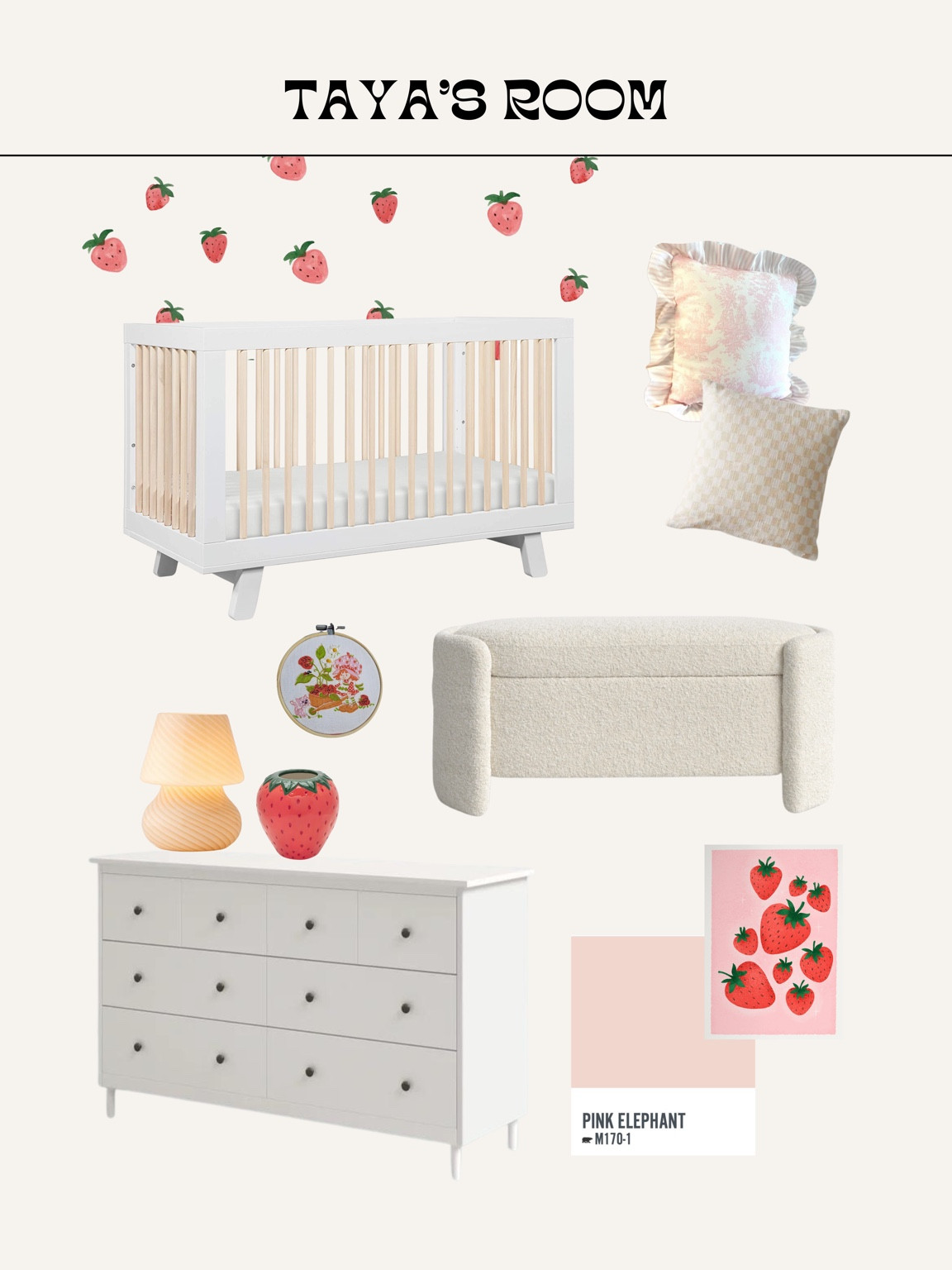 Tayas toddler strawberry room! She still sleeps in a crib and we love it. Most strawberry art is Etsy! 

#LTKkids #LTKhome #LTKfamily